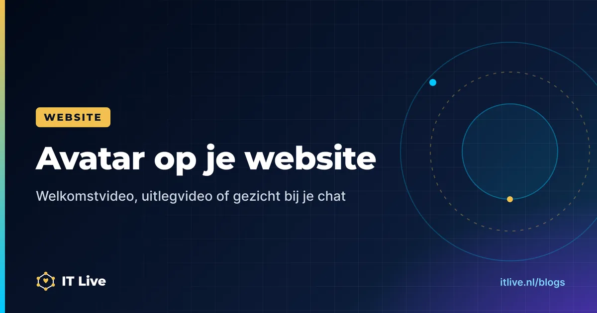 AI-avatar op je website als welkomstvideo, uitlegvideo of bij de chat