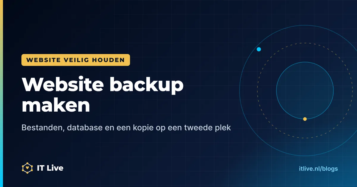 Server en laptop met een back-upmap als illustratie bij website backup maken