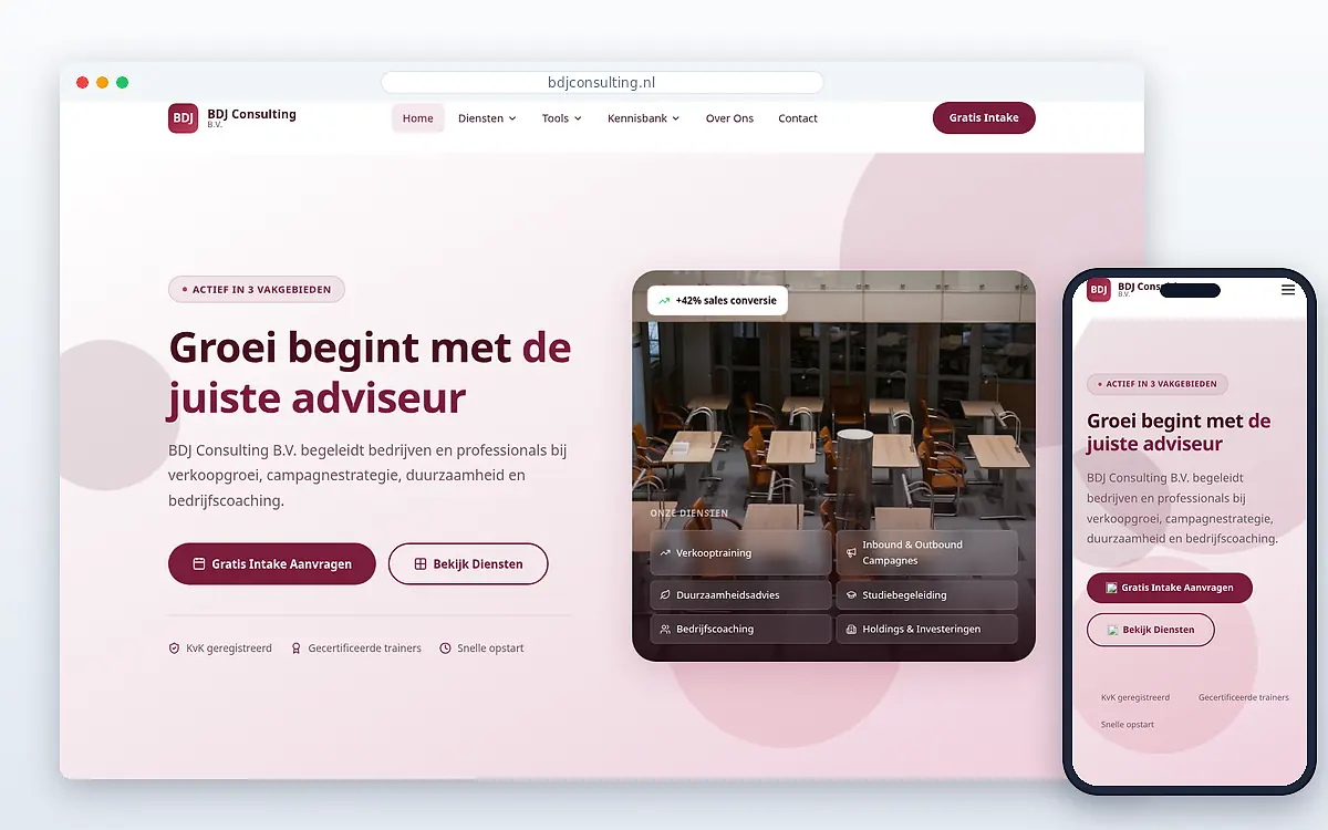 Schermafbeelding van BDJ Consulting