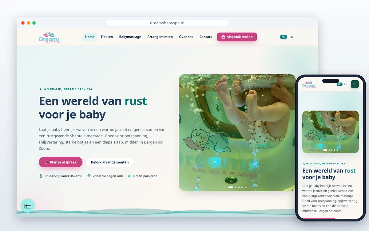 Schermafbeelding van Dreams Baby Spa