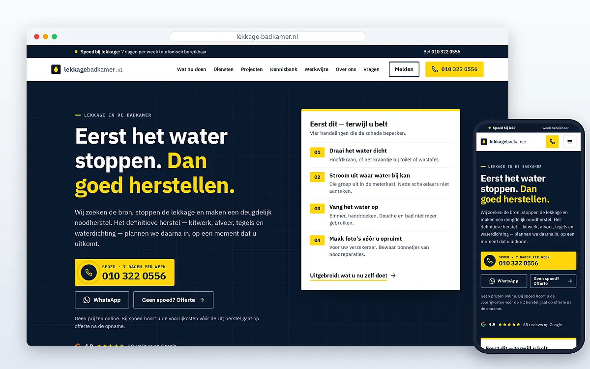 Schermafbeelding van Lekkage Badkamer