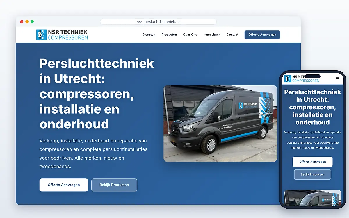 Schermafbeelding van NSR Persluchttechniek