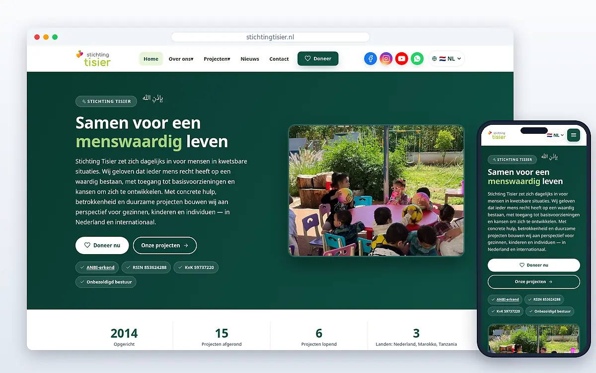 Schermafbeelding van Stichting Tisier