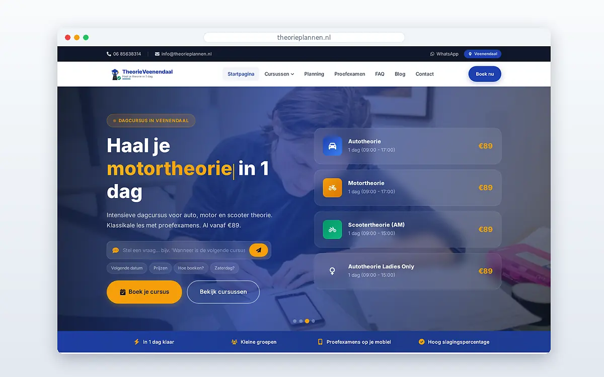 Schermafbeelding van Theorie Veenendaal