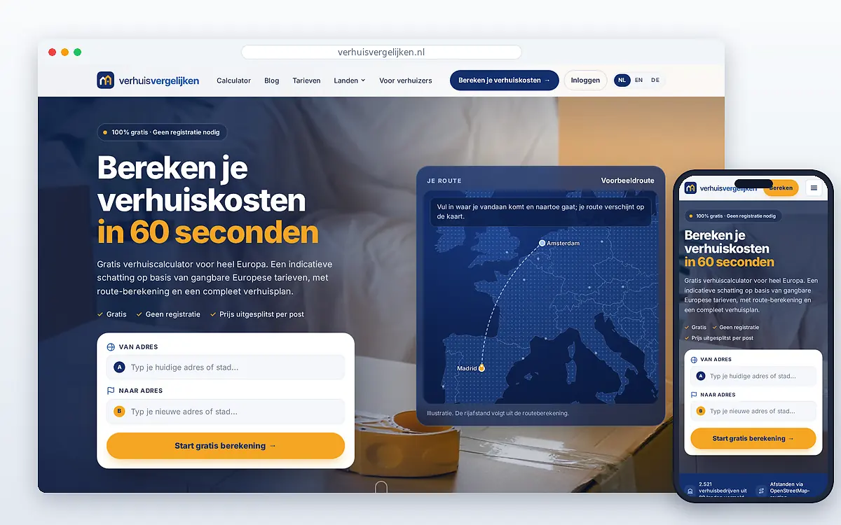 Schermafbeelding van Verhuisvergelijken